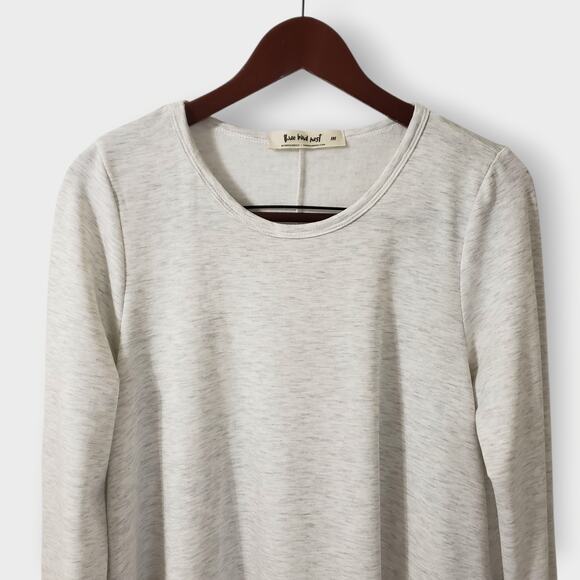 Three Bird Nest Jake Long Sleeve Crewneck Jersey Dress Gray Heather Sz Medium - Picture 3 of 13